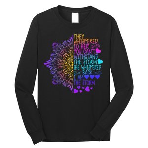 Whispered Back I Am The Storm Floral Long Sleeve Shirt