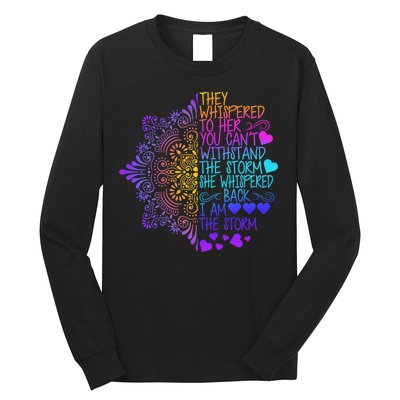 Whispered Back I Am The Storm Floral Long Sleeve Shirt