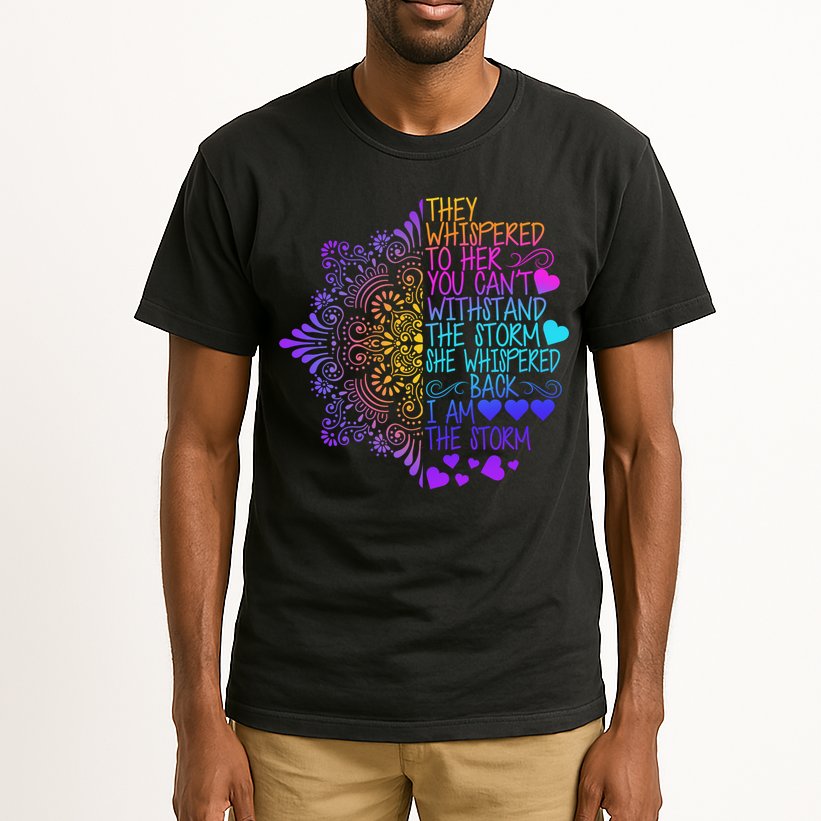 Whispered Back I Am The Storm Floral Tall T-Shirt