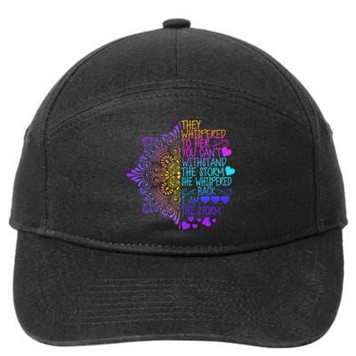 Whispered Back I Am The Storm Floral 7-Panel Snapback Hat