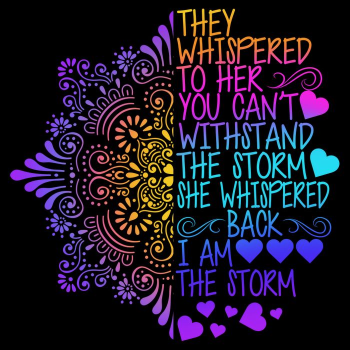 Whispered Back I Am The Storm Floral Mug