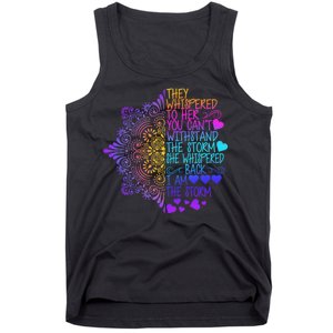 Whispered Back I Am The Storm Floral Tank Top