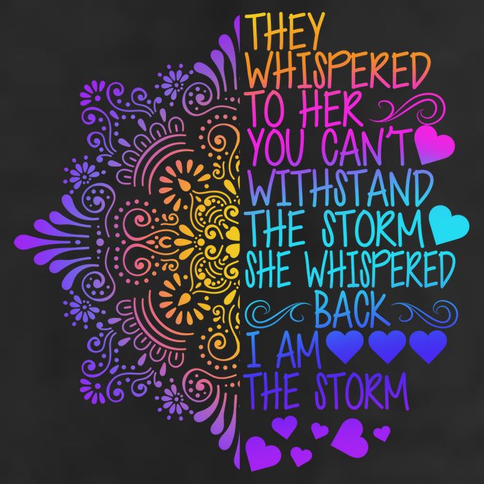 Whispered Back I Am The Storm Floral Golf Towel
