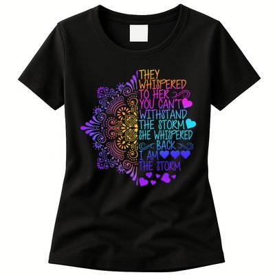 Whispered Back I Am The Storm Floral Womens T-Shirt