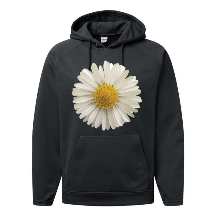 White Daisy Performance Fleece Hoodie