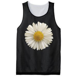 White Daisy Mesh Reversible Basketball Jersey Tank