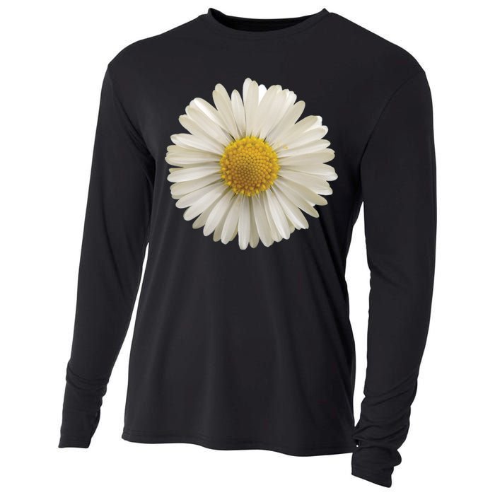 White Daisy Cooling Performance Long Sleeve Crew