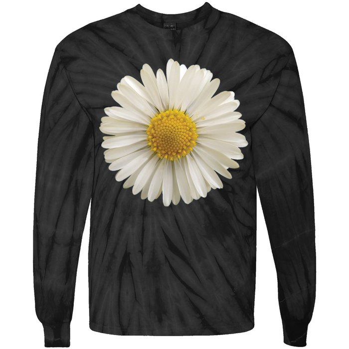 White Daisy Tie-Dye Long Sleeve Shirt