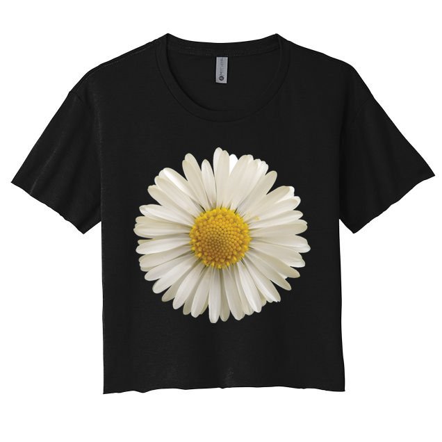 White Daisy Crop Top