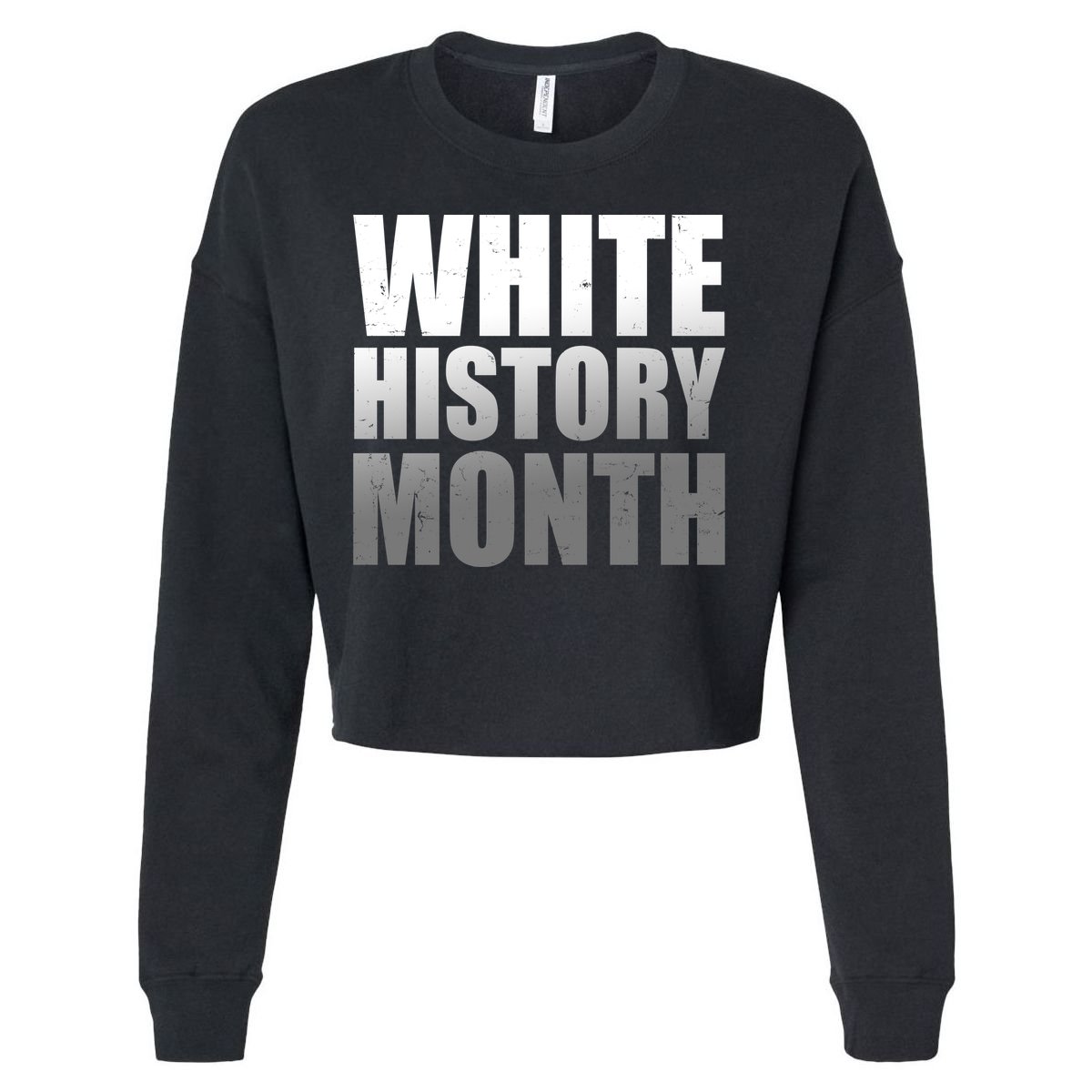White History Month Cropped Pullover Crew