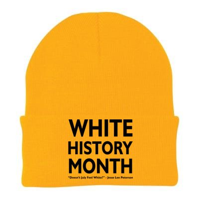 White History Month Doesn't July Feel White Knit Cap Winter Beanie