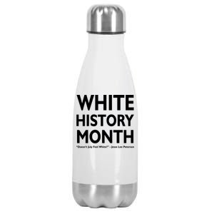 White History Month Doesn't July Feel White Stainless Steel Insulated Water Bottle