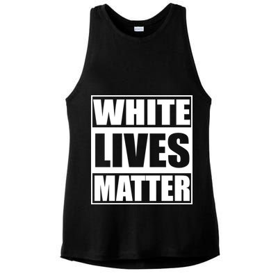 White Lives Matter Ladies PosiCharge Tri-Blend Wicking Tank
