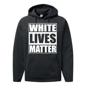 White Lives Matter Performance Fleece Hoodie