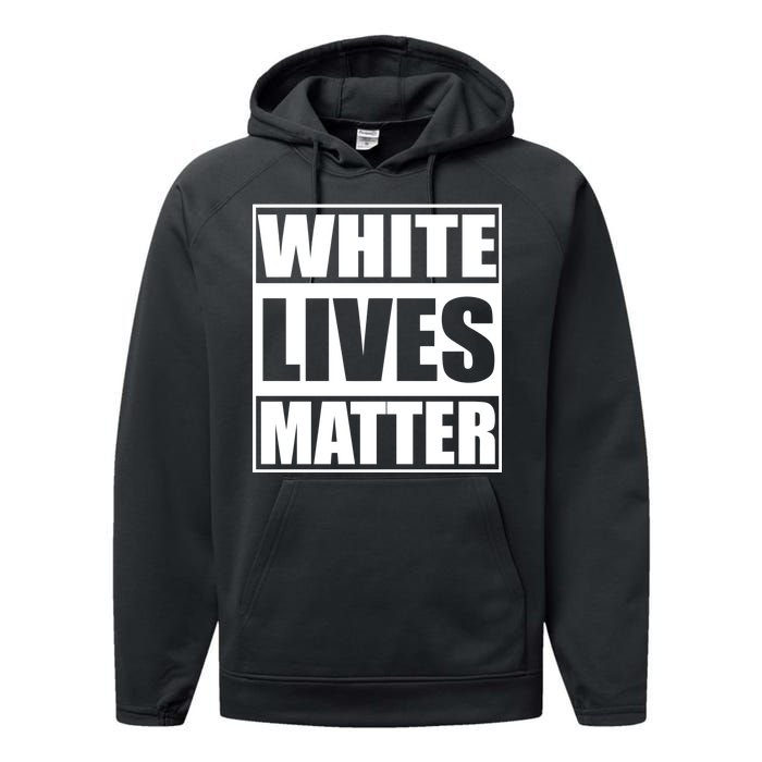 White Lives Matter Performance Fleece Hoodie