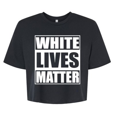 White Lives Matter Bella+Canvas Jersey Crop Tee