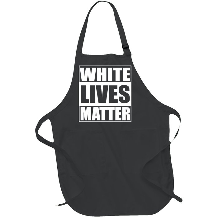 White Lives Matter Full-Length Apron With Pockets