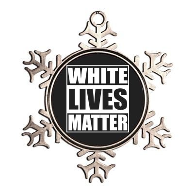 White Lives Matter Metallic Star Ornament