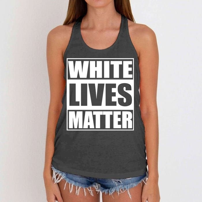 White Lives Matter Women's Knotted Racerback Tank