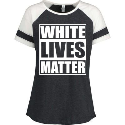 White Lives Matter Enza Ladies Jersey Colorblock Tee