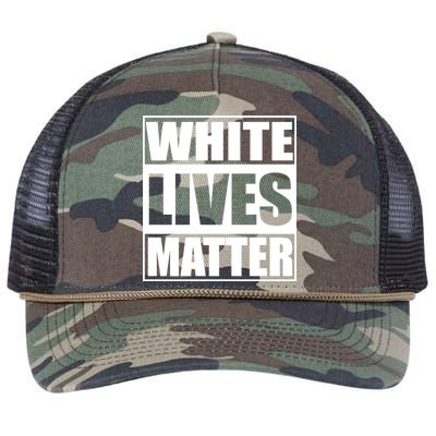 White Lives Matter Retro Rope Trucker Hat Cap