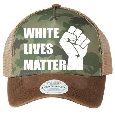 White Lives Matter Fist Legacy Tie Dye Trucker Hat