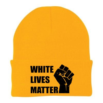 White Lives Matter Fist Knit Cap Winter Beanie