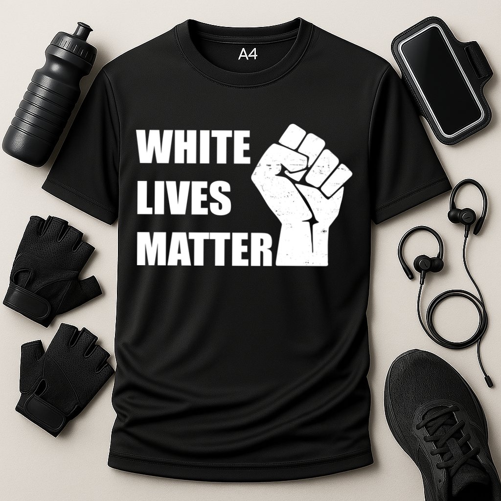 White Lives Matter Fist Cooling Performance Crew T-Shirt