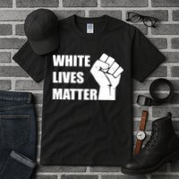 White Lives Matter Fist Tall T-Shirt