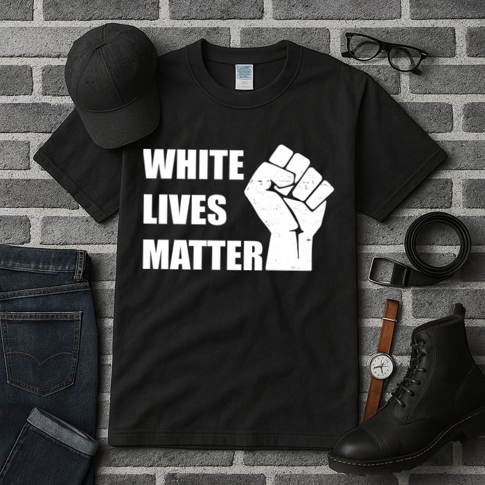 White Lives Matter Fist Tall T-Shirt