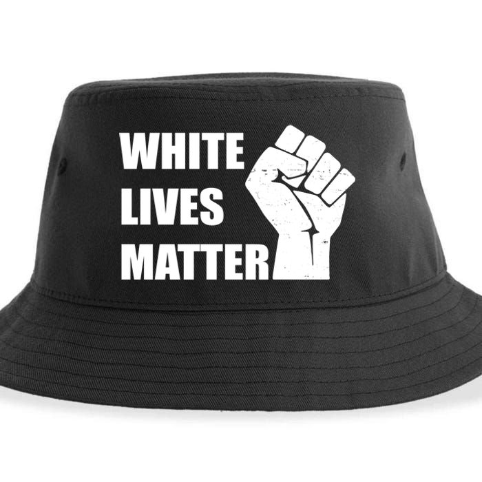 White Lives Matter Fist Sustainable Bucket Hat