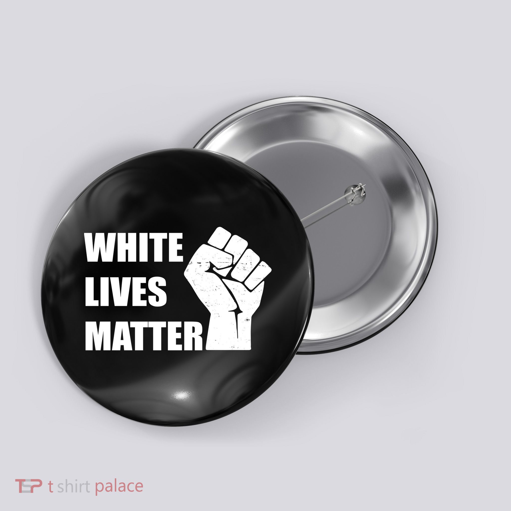 White Lives Matter Fist Button