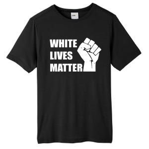 White Lives Matter Fist Tall Fusion ChromaSoft Performance T-Shirt