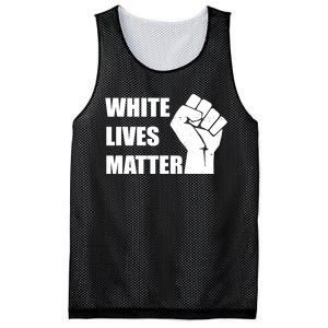 White Lives Matter Fist Mesh Reversible Basketball Jersey Tank