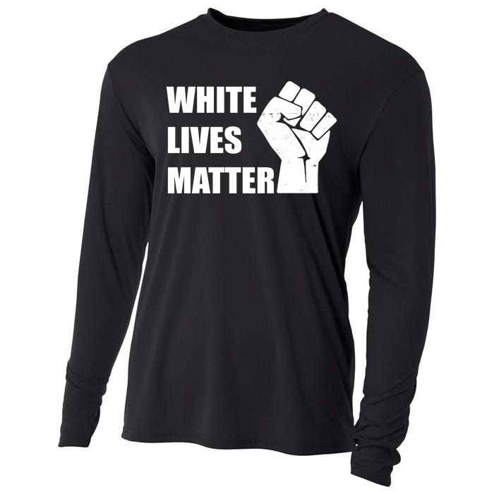 White Lives Matter Fist Cooling Performance Long Sleeve Crew