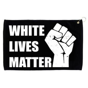 White Lives Matter Fist Grommeted Golf Towel