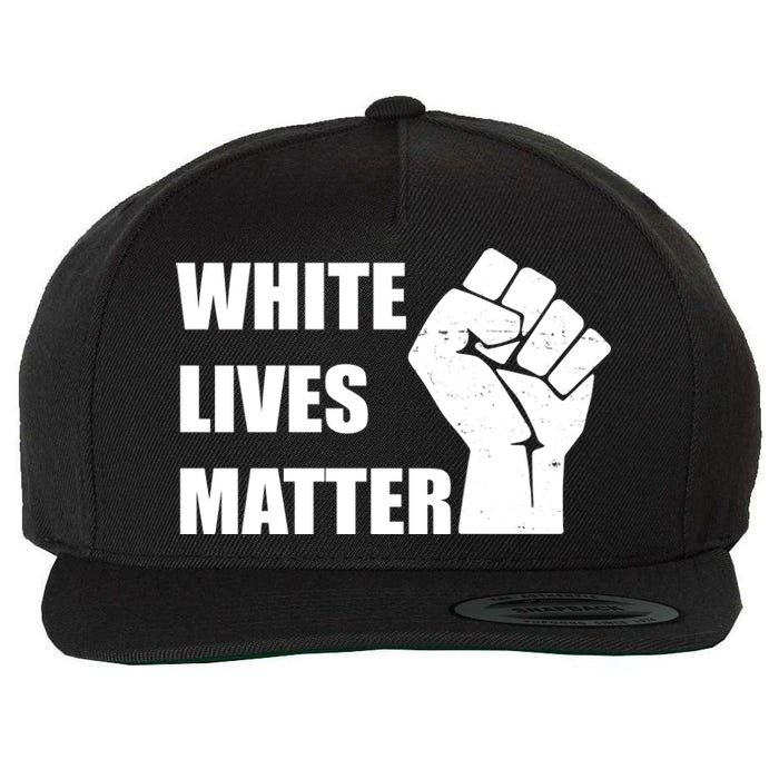 White Lives Matter Fist Wool Snapback Cap