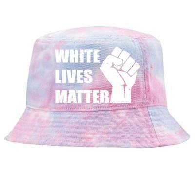 White Lives Matter Fist Tie-Dyed Bucket Hat