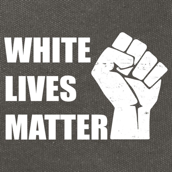 White Lives Matter Fist Cotton Canvas Backpack