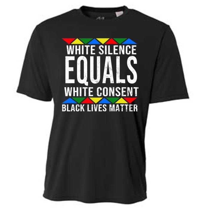 White Silence Black Lives Matter Cooling Performance Crew T-Shirt