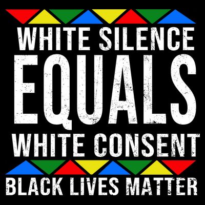 White Silence Black Lives Matter T-Shirt