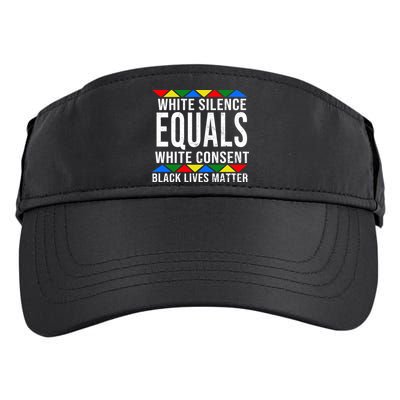 White Silence Black Lives Matter Adult Drive Performance Visor