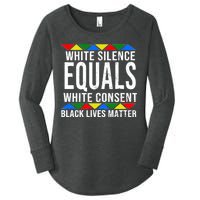 White Silence Black Lives Matter Women's Perfect Tri Tunic Long Sleeve Shirt