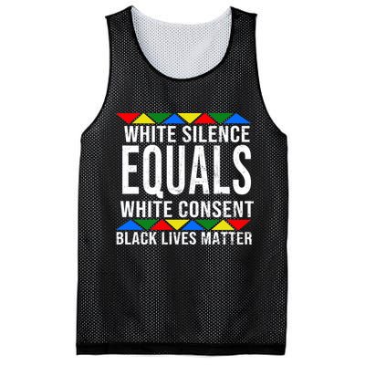 White Silence Black Lives Matter Mesh Reversible Basketball Jersey Tank