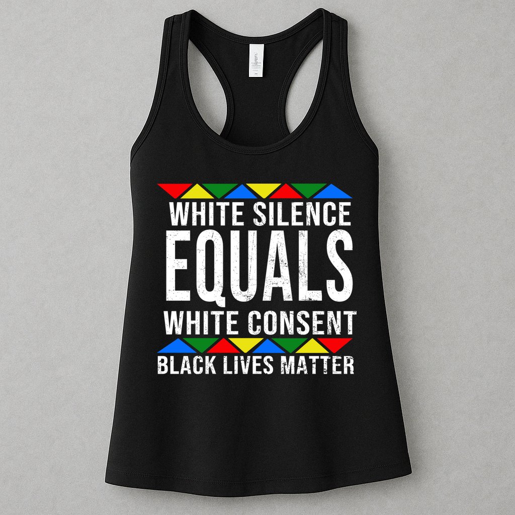 White Silence Black Lives Matter Womens Tank Top