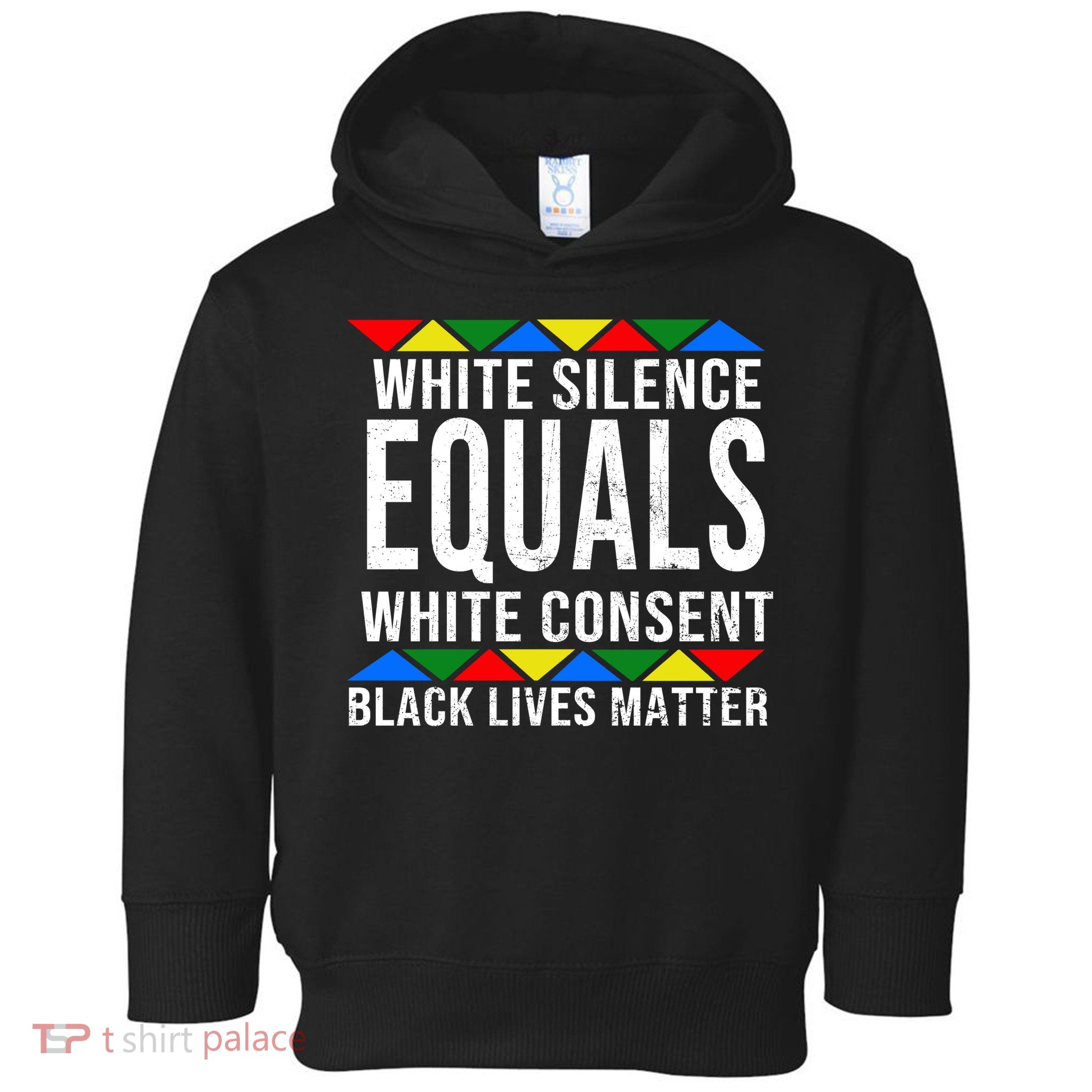 White Silence Black Lives Matter Toddler Hoodie