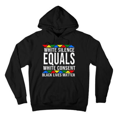 White Silence Black Lives Matter Tall Hoodie