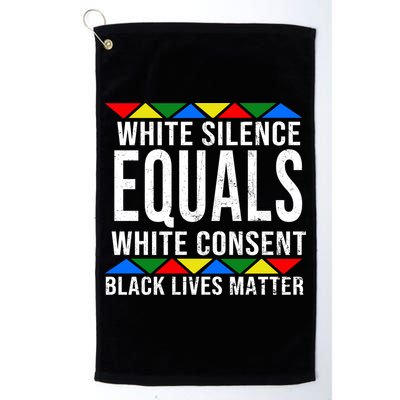 White Silence Black Lives Matter Golf Towel