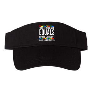 White Silence Black Lives Matter Valucap Bio-Washed Visor