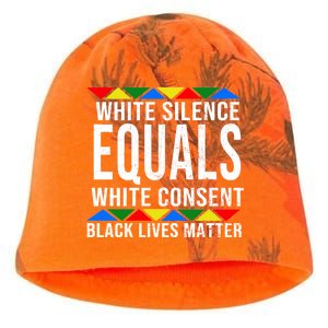 White Silence Black Lives Matter Kati - Camo Knit Beanie